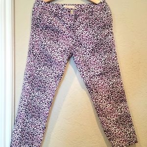 Pink lepered print pants